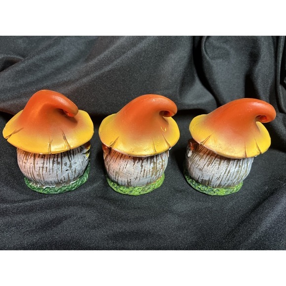 Mushroom Home Lot Of 3.   4" Garden Decor Welcome Fairy Garden Forest‎ Figurines - Picture 6 of 8